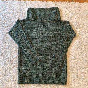 Forever 21 Green & Black Wide-necked Turtleneck